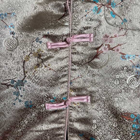 Robert Louis silky Jaquard button front blazer floral pattern size small D43 - Picture 3 of 5